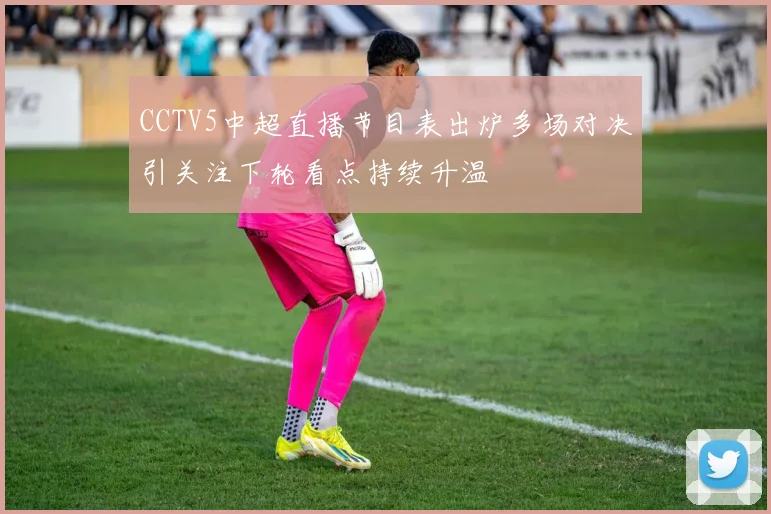 CCTV5中超直播节目表出炉多场对决引关注下轮看点持续升温
